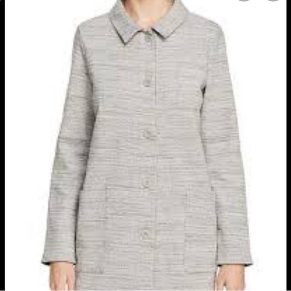 Eileen Fisher Chevron Knit Long Shacket Size M - Picture 2 of 12